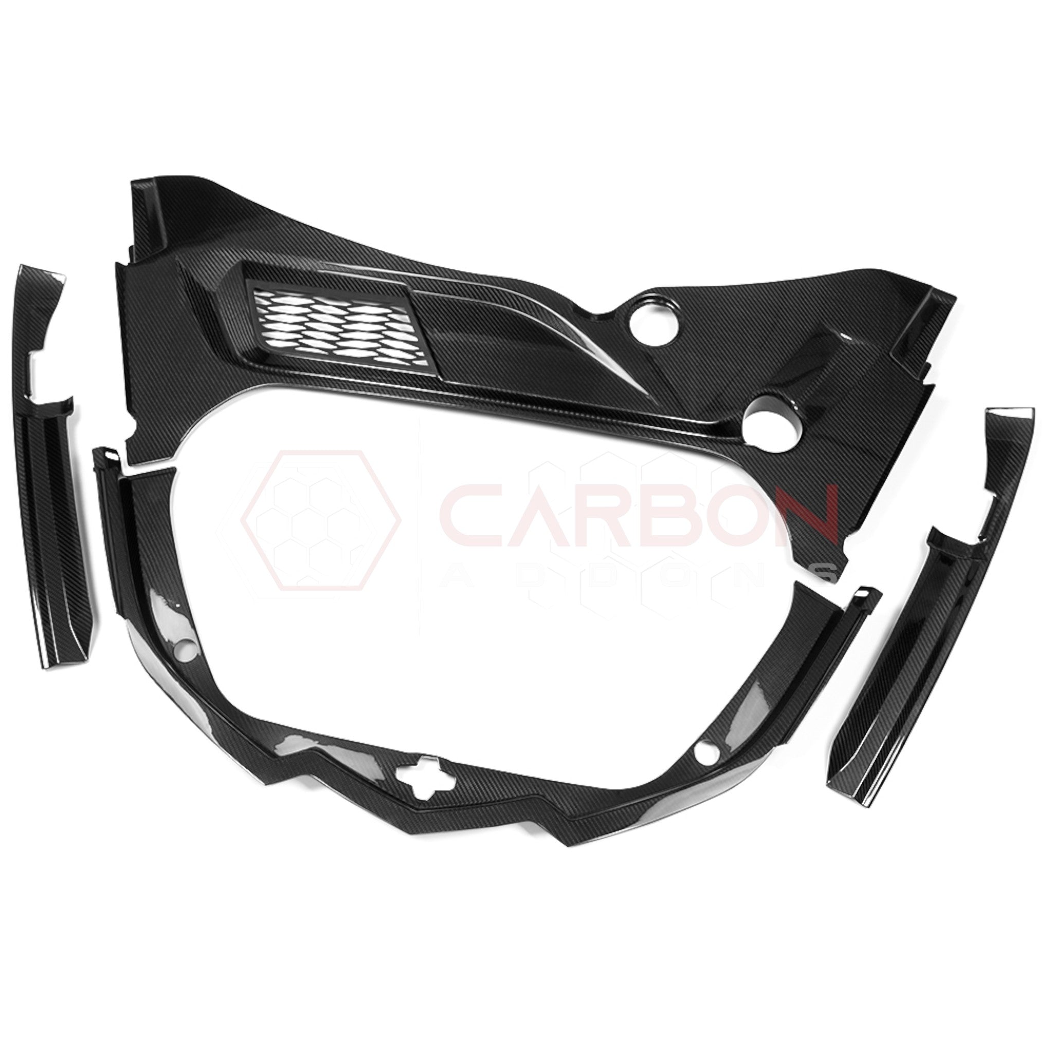 C8 Corvette Real Carbon Fiber Front Trunk/Frunk Replacement Trim Panels