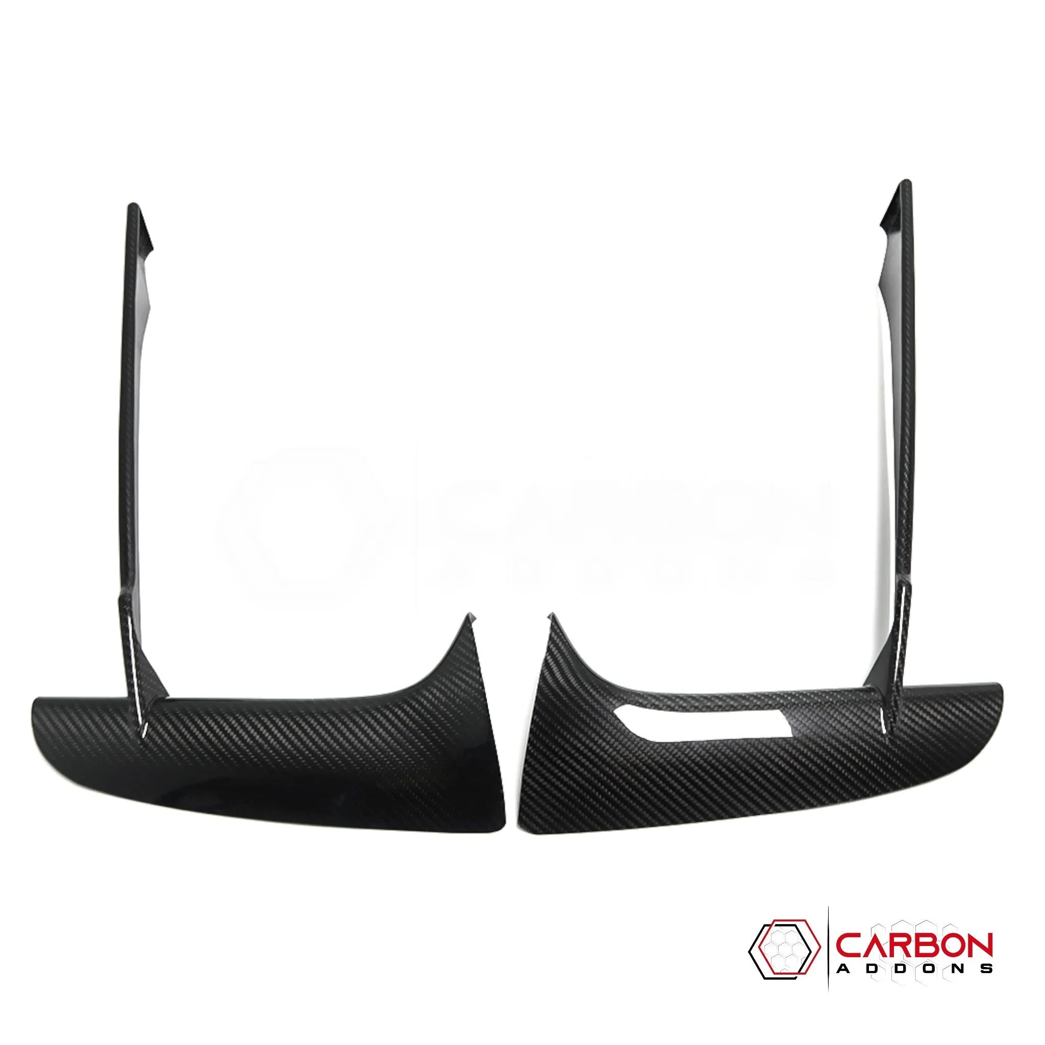 C8 Corvette Carbon Fiber Front Bumper Grille Bezel Covers