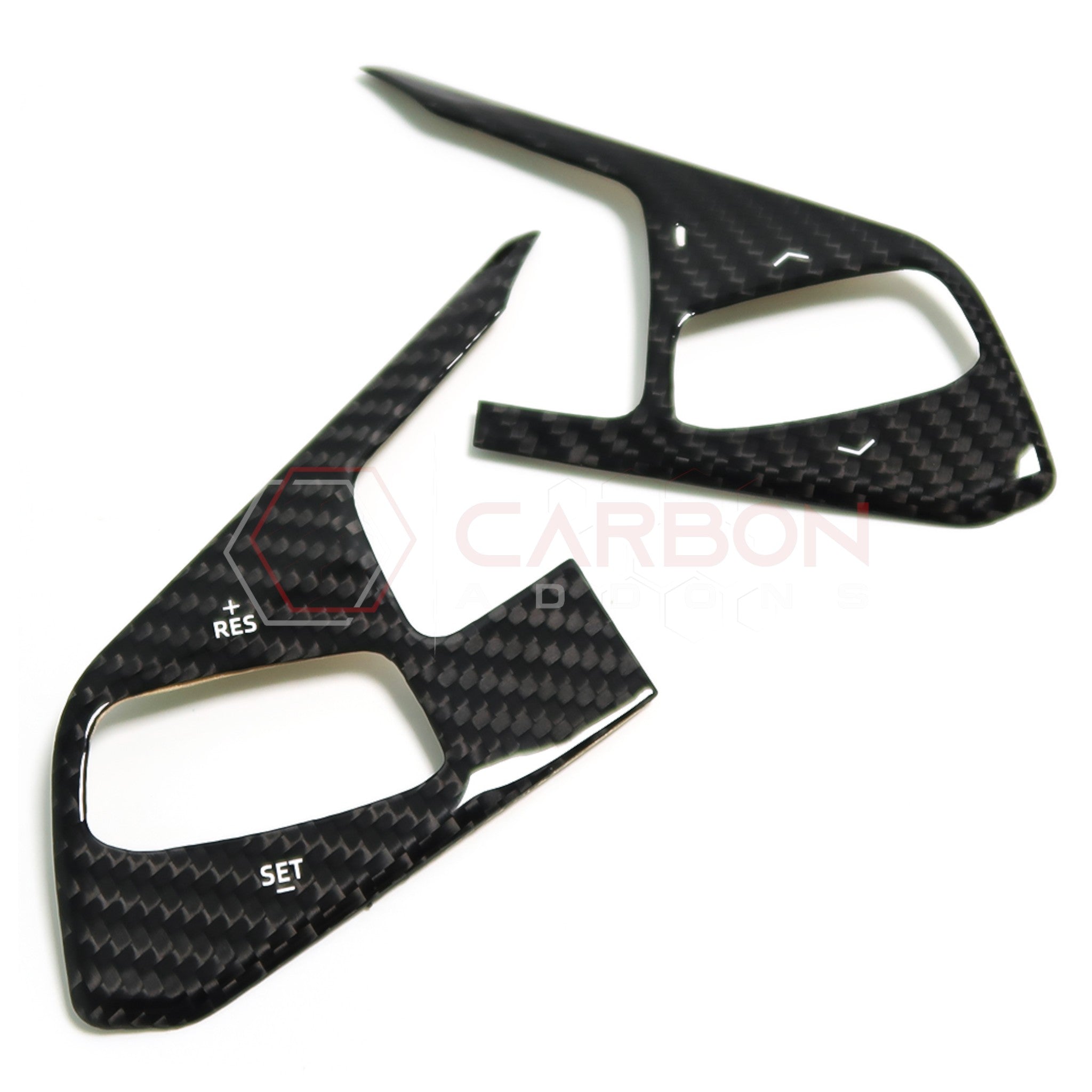 C8 Corvette Carbon Fiber Steering Wheel Button Trim Cover