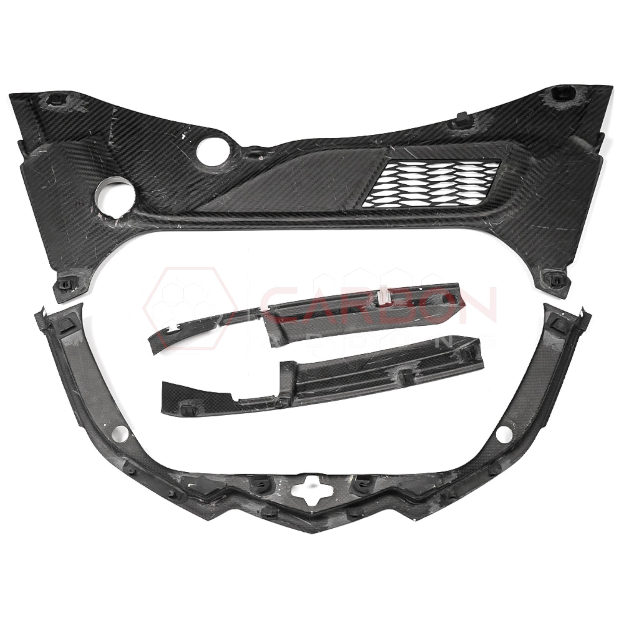 C8 Corvette Real Carbon Fiber Front Trunk/Frunk Replacement Trim Panels