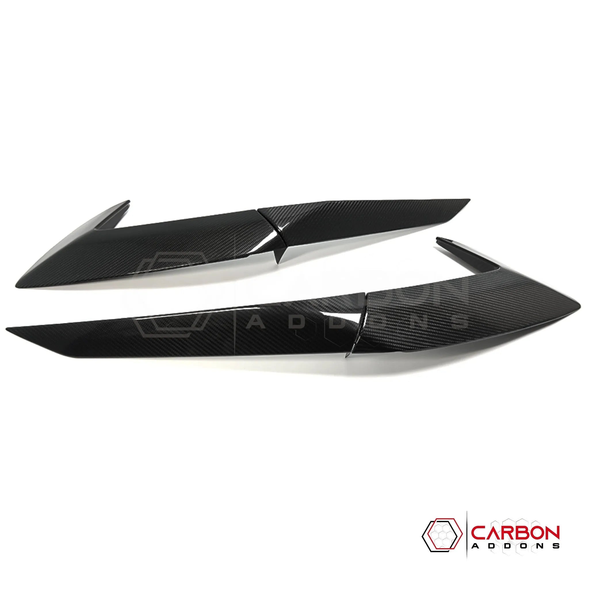 C8 Corvette Exterior Side Scoop Boomerang Trim Carbon Fiber Cover Set