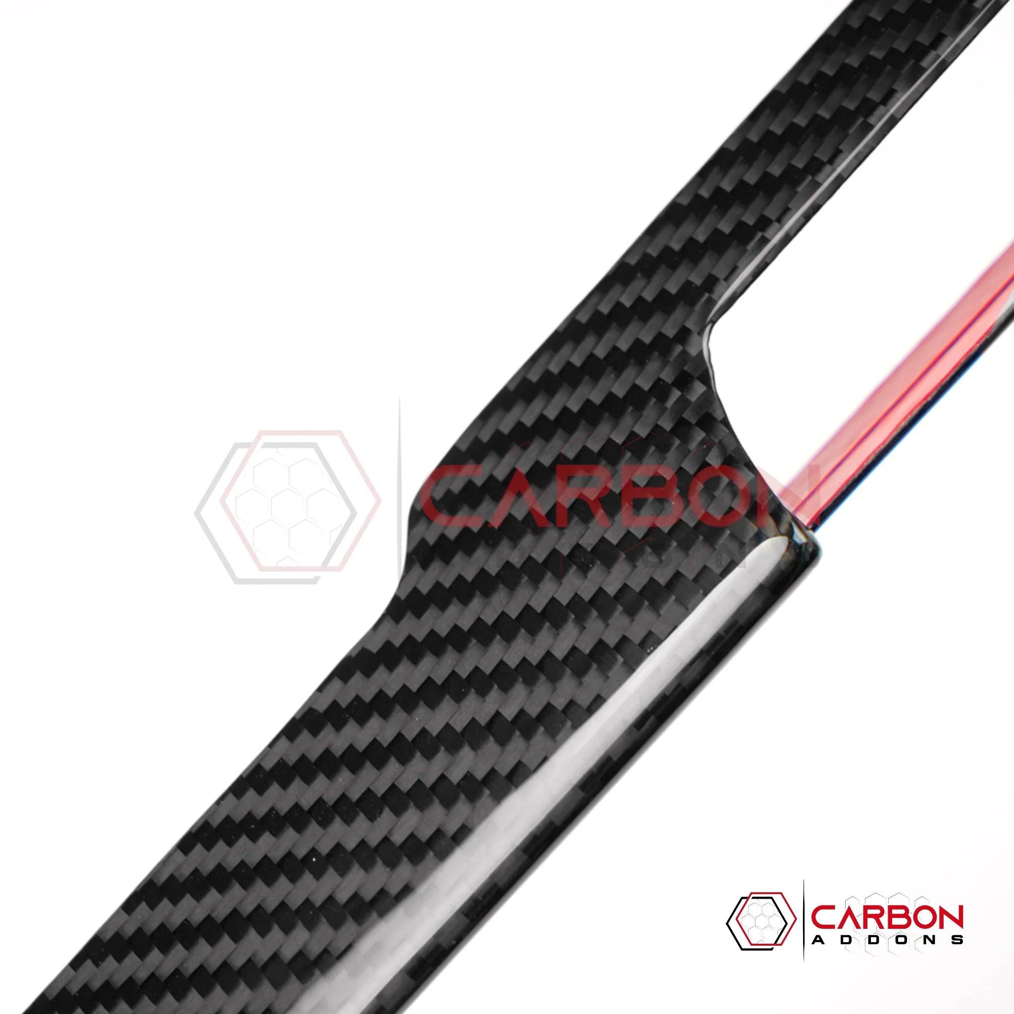 2026+ C8 Corvette Real Carbon Fiber AC Control Trim Cover | Chrome Delete