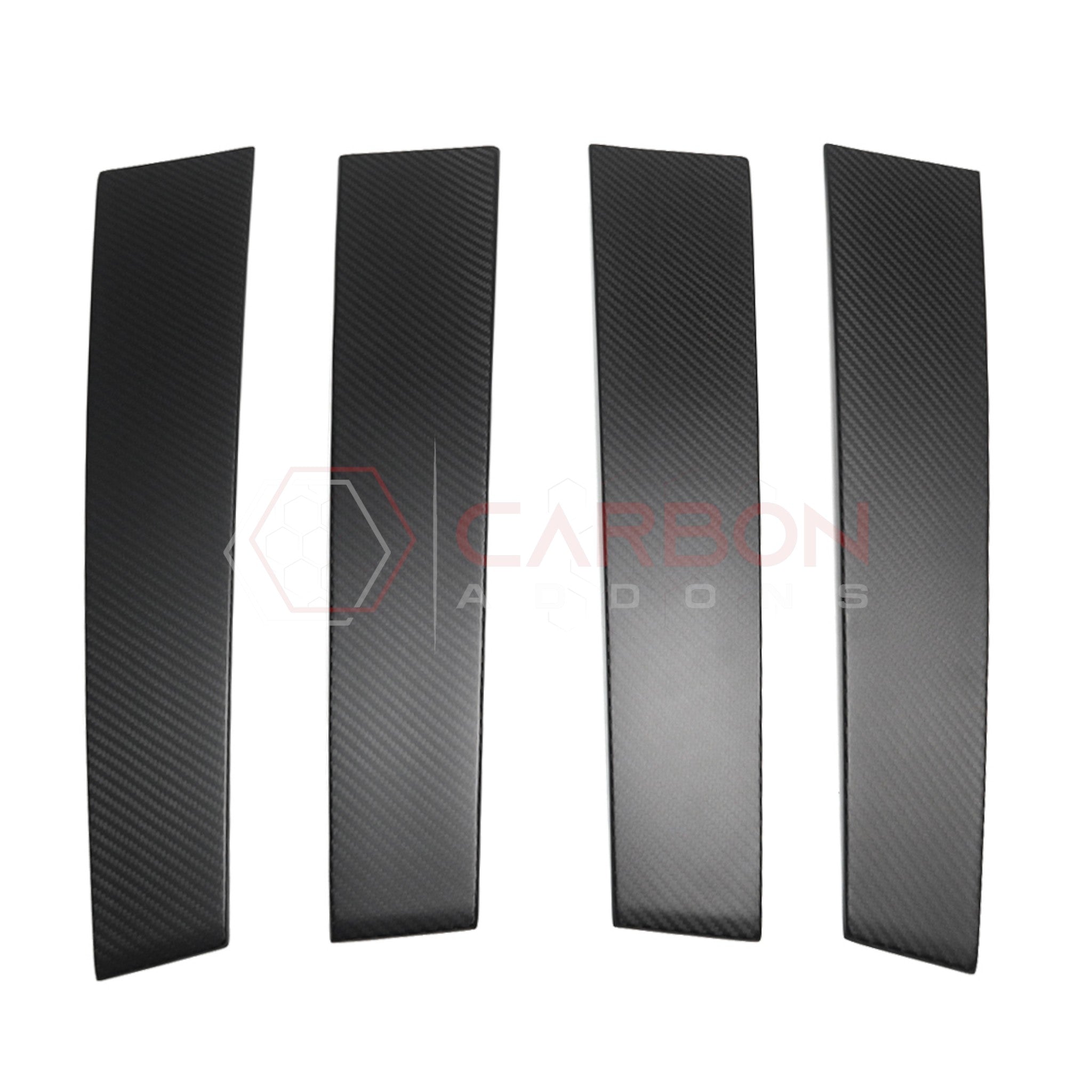 2019+ RAM 1500/TRX/RHO Door Pillar Post Trims Real Carbon Fiber Cover