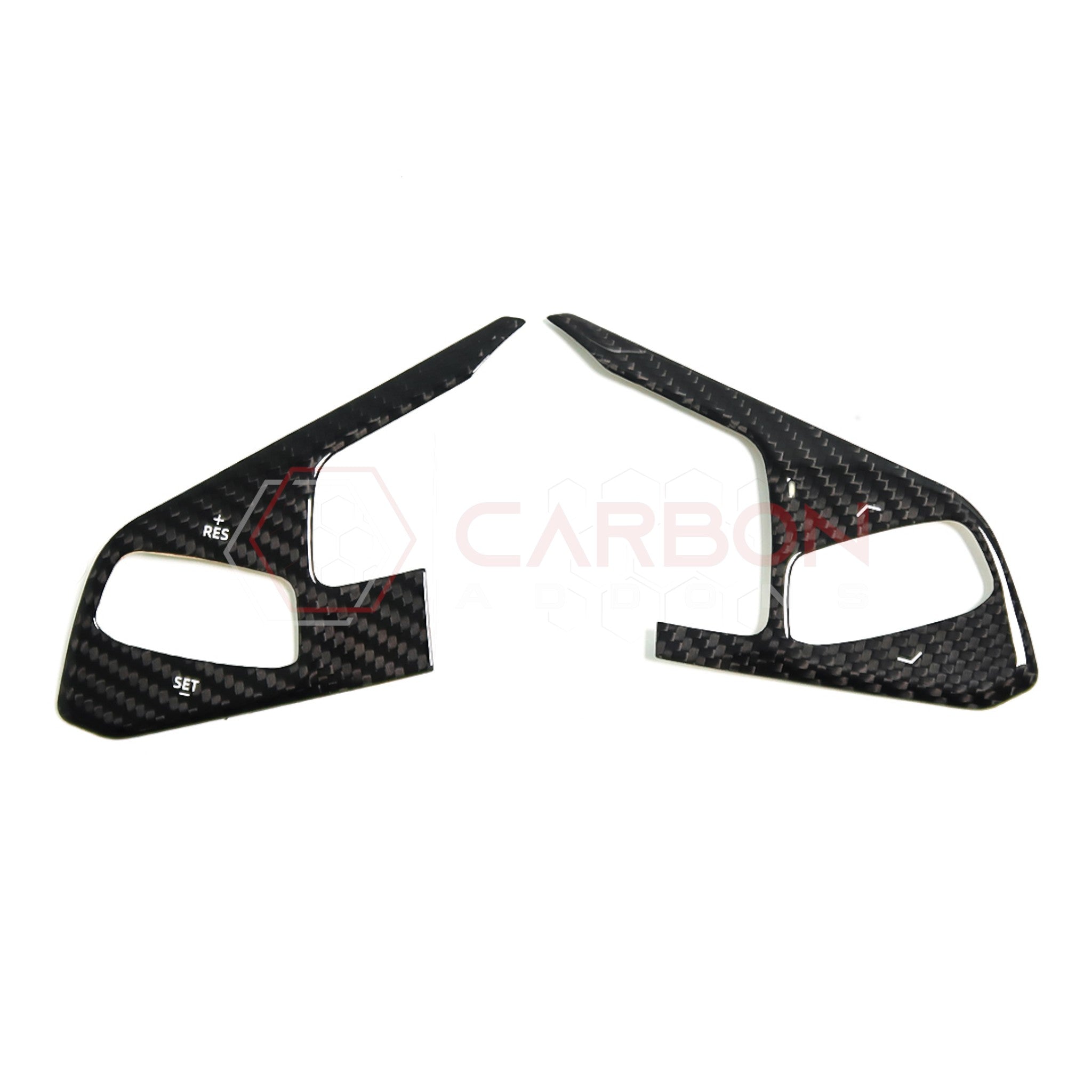 C8 Corvette Carbon Fiber Steering Wheel Button Trim Cover