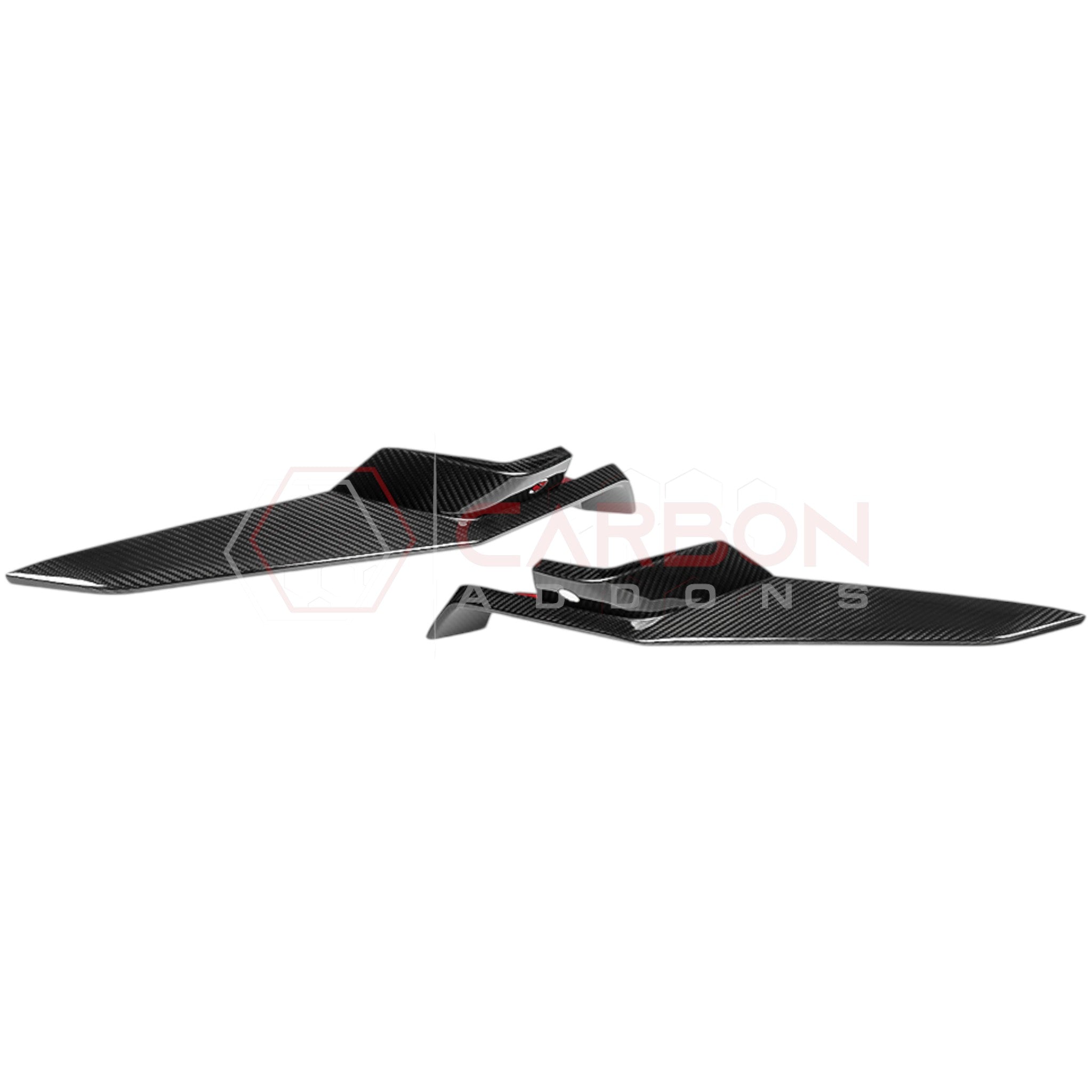 C8 Z06 Corvette Real Carbon Fiber Front Bumper Grill Trim Covers