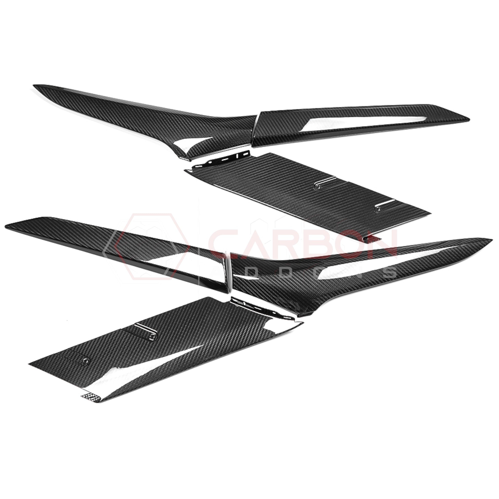 C8 Corvette Z06/ERay Carbon Fiber Side Scoop Boomerang Directly Replacement Trims