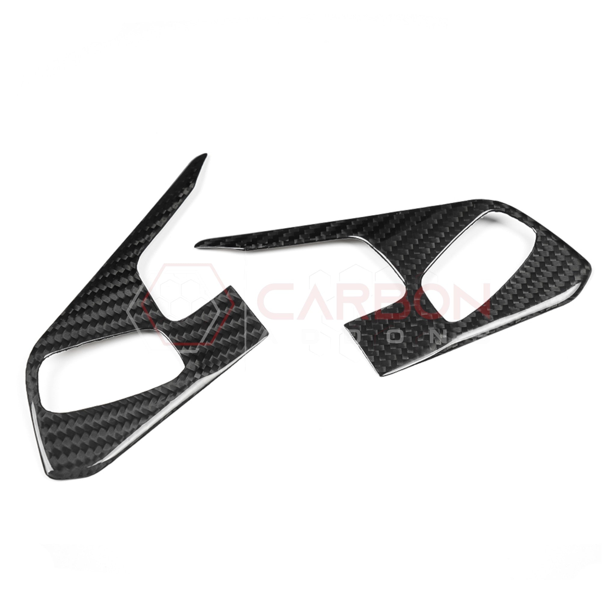 C8 Corvette Carbon Fiber Steering Wheel Button Trim Cover